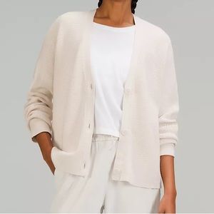 Lululemon Merino Wool Blend Cardigan in White Opal Size 0